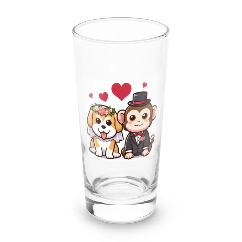 HERAX(へラックス）2号店の犬猿の仲～愛の力で仲良し～ Long Sized Water Glass :front