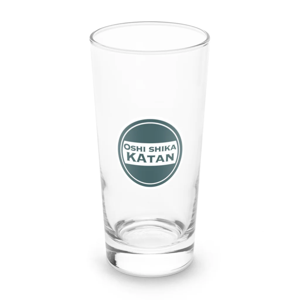 推シイズムのOshi shika Katan ロゴ Long Sized Water Glass :front