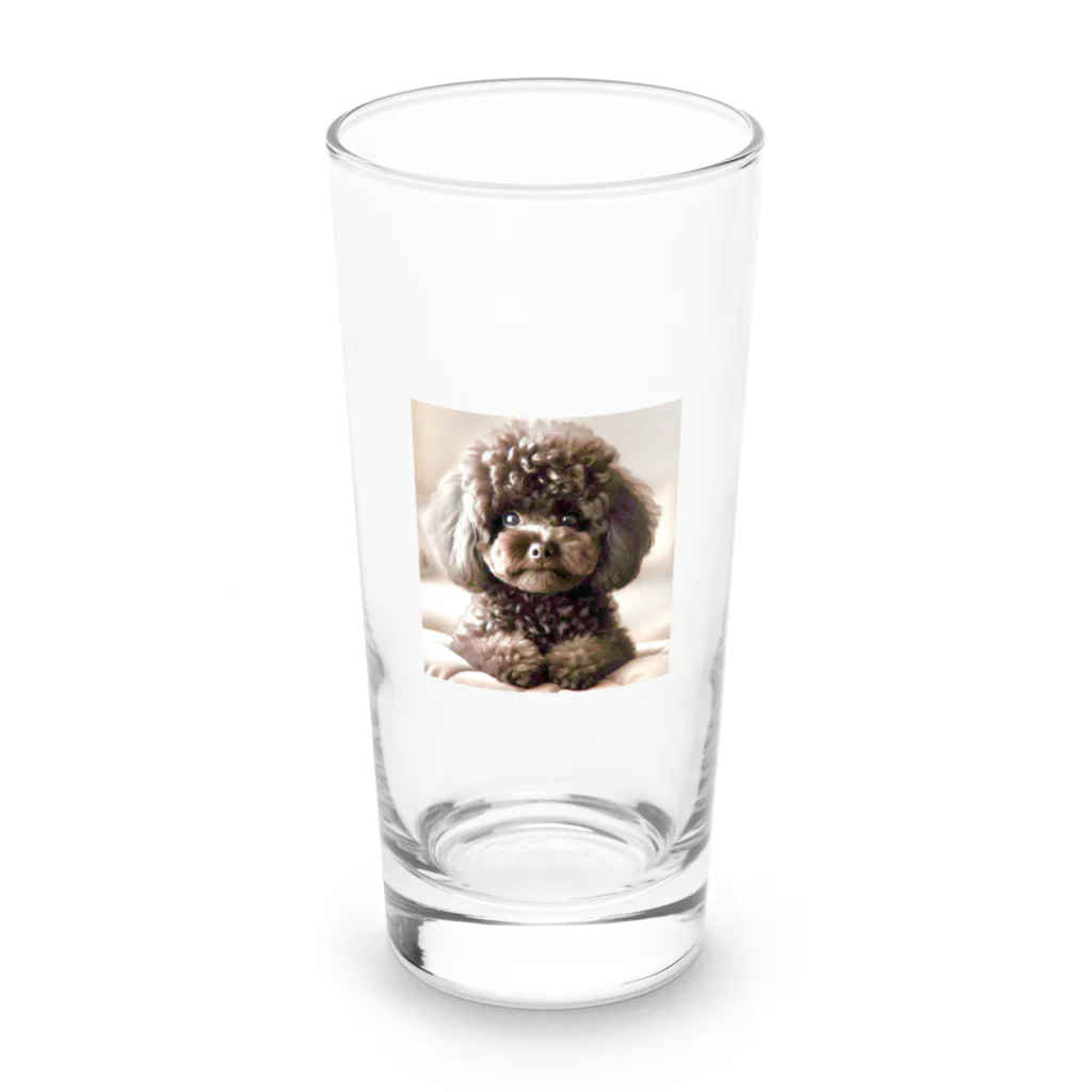 パパリスのふわふわ黒プーちゃん Long Sized Water Glass :front