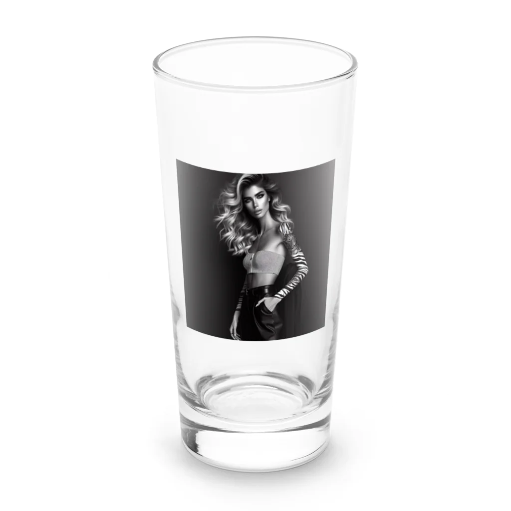 ＮＡＫＡＮＯのモノクロの美女 Long Sized Water Glass :front