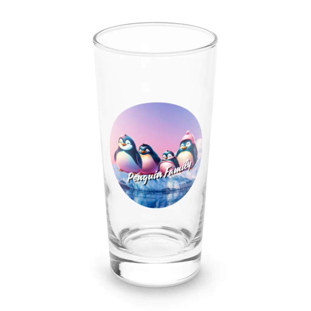 ふわふわファミリーのPenguin Family② Long Sized Water Glass :front