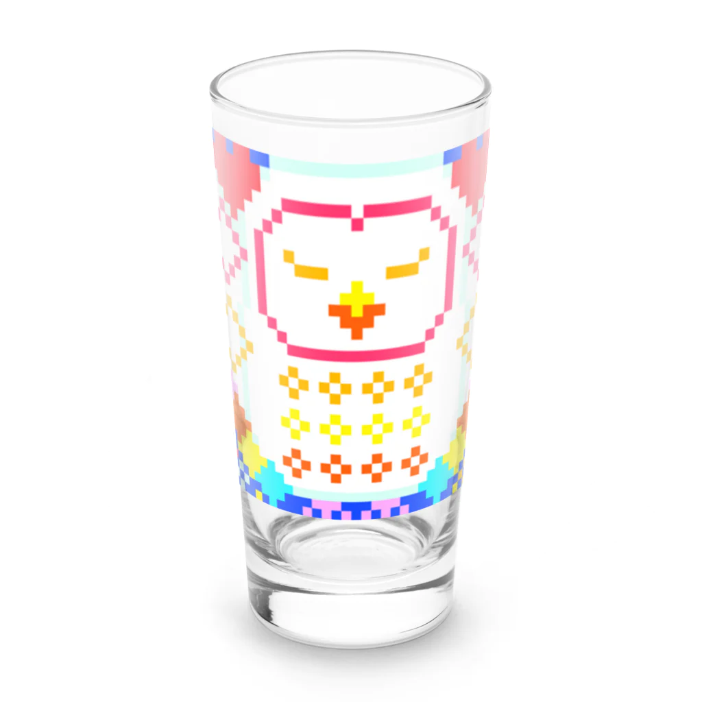 shirotae1012💝のHAPPY HUKU CHAN🦉🤍🌟 HO~HO~💤🛎️✨ 眠りにつくコフ〜フクちゃん🪽 Long Sized Water Glass :front