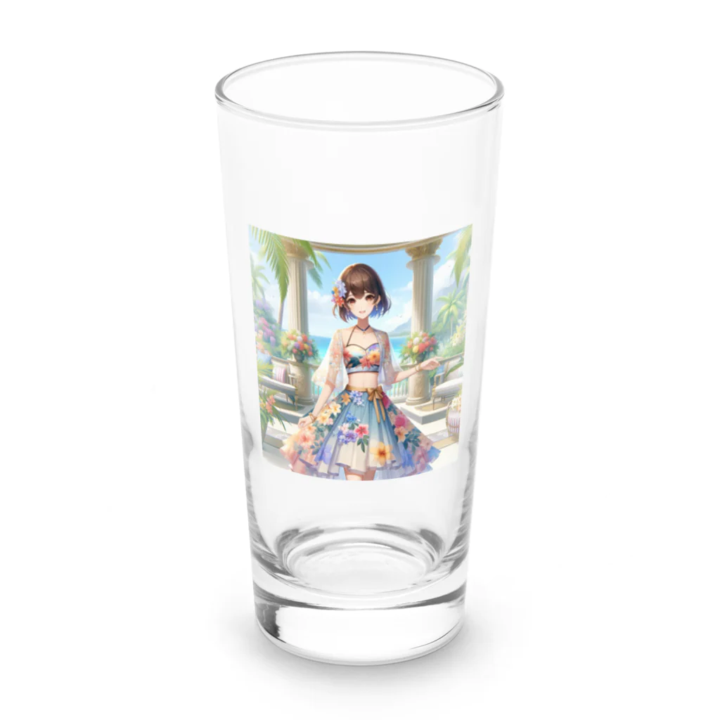 かるるんショップの夏と南国と休日と Long Sized Water Glass :front