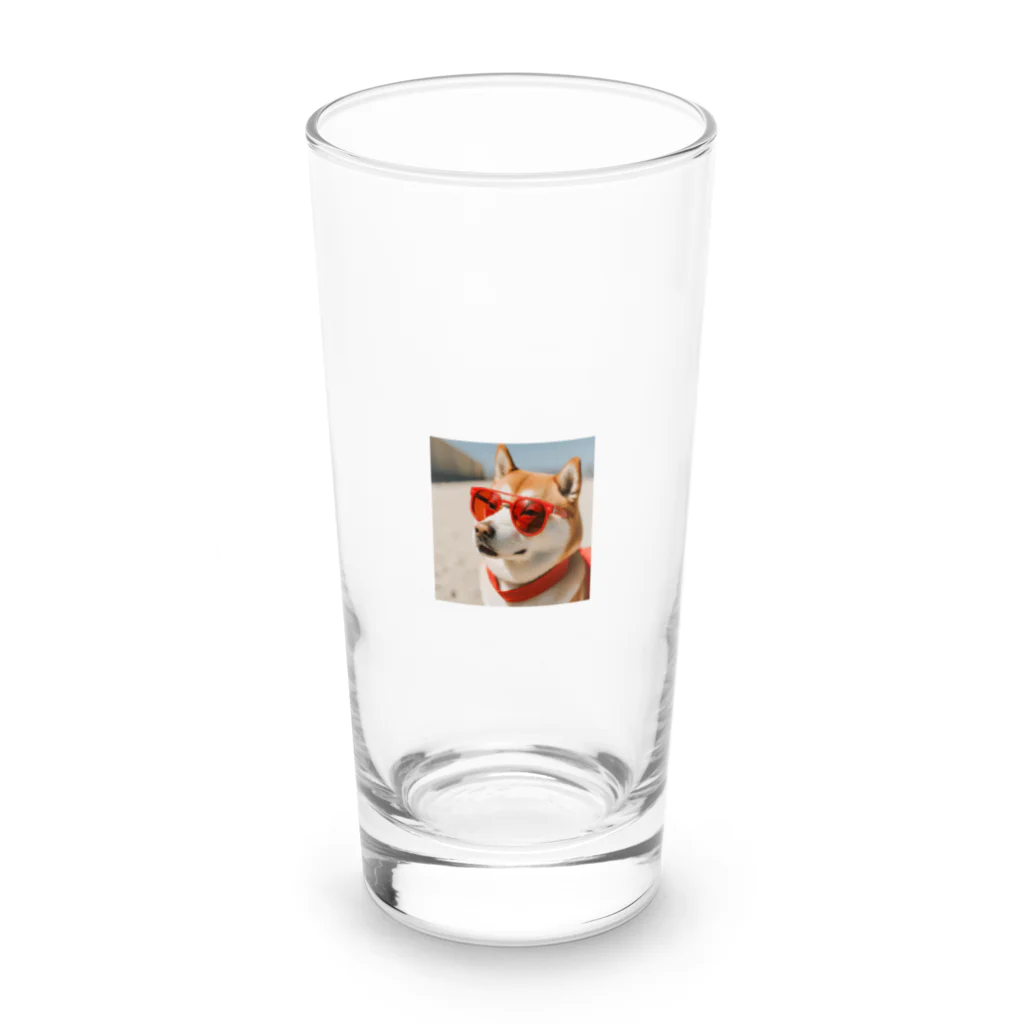 naftethの柴犬のとらさん Long Sized Water Glass :front