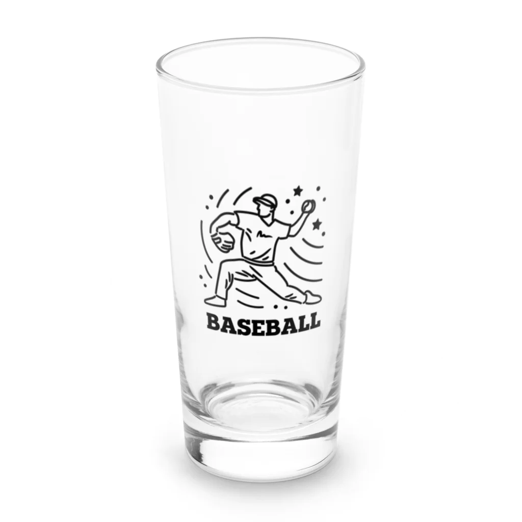 nndesignのBASEBALL LEFT PITCHER Long Sized Water Glass :front