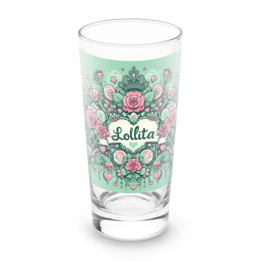 まんまるちゃんのSweet Lolita 🍭 ミントグリーン Long Sized Water Glass :front