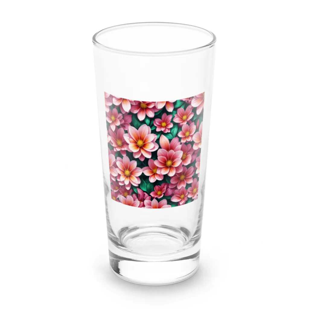 OTIRUBUTUBUTUの赤い花 Long Sized Water Glass :front