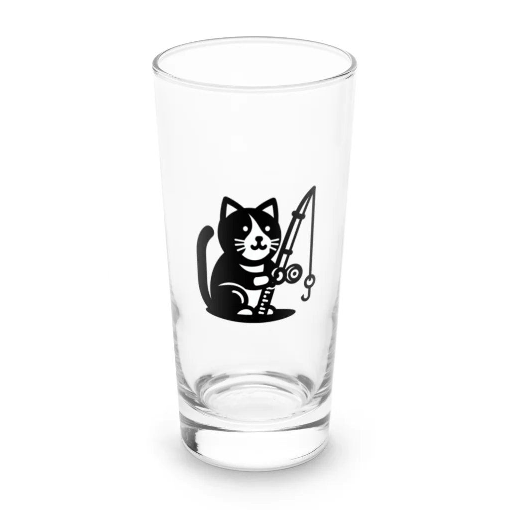 fish-man13の釣り猫 Long Sized Water Glass :front