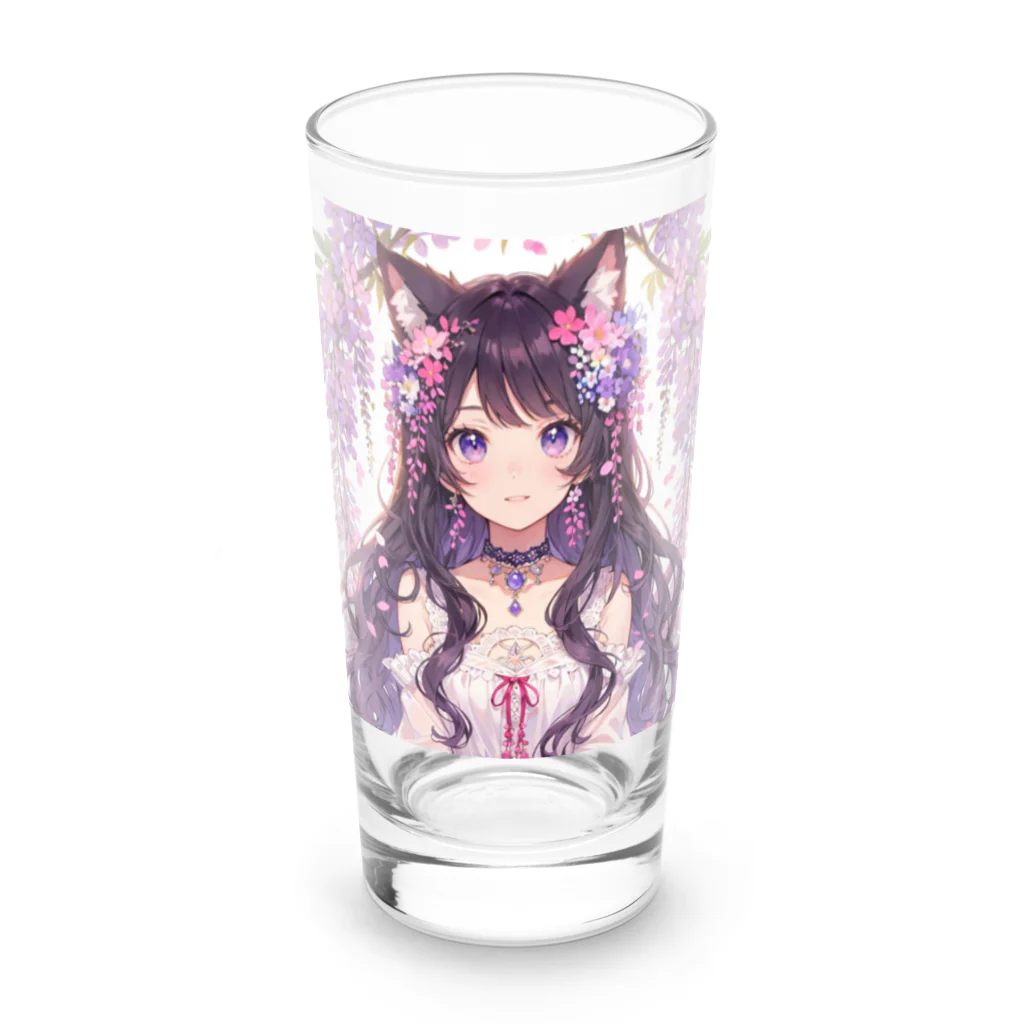 yos-1292583のねこニコばん Long Sized Water Glass :front