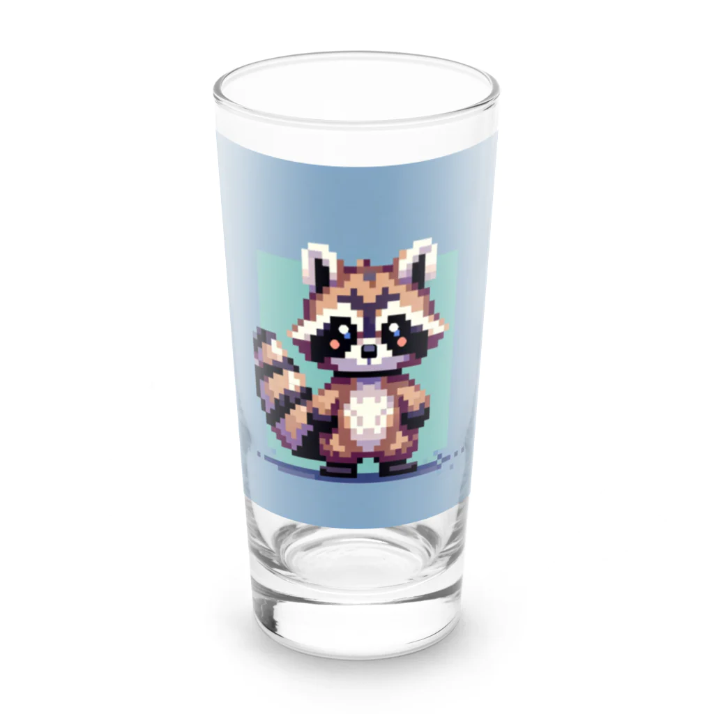 himajinseijin01のドット絵アライグマちゃんTシャツサイズ Long Sized Water Glass :front