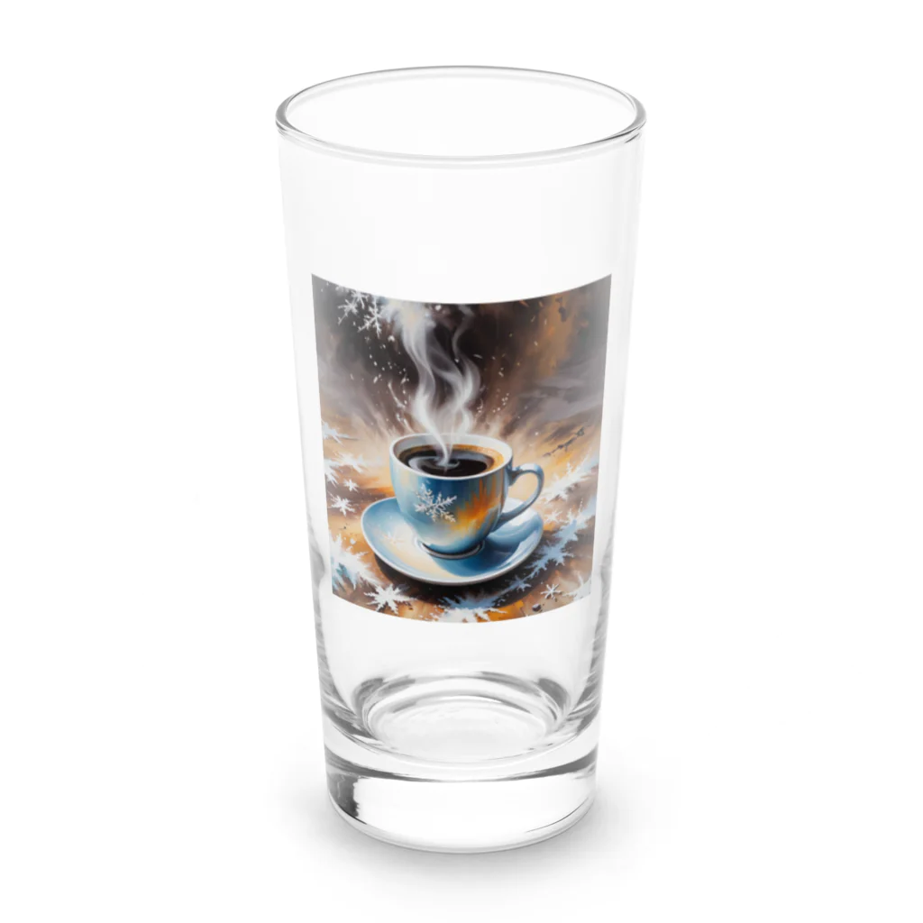 OTIRUBUTUBUTUのつめたい？あったかい？コーヒー Long Sized Water Glass :front