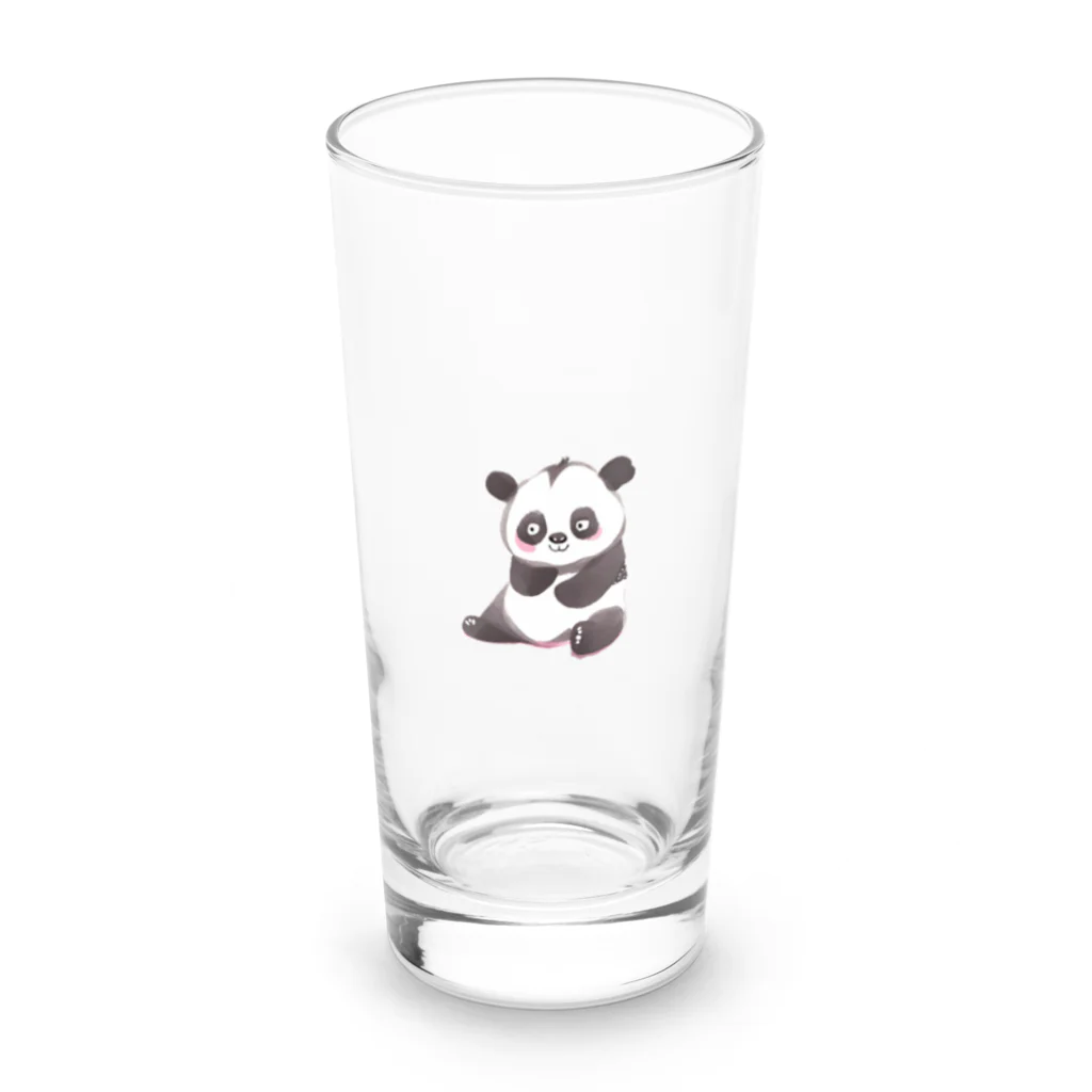 Narisukeのかわいいパンダさん Long Sized Water Glass :front