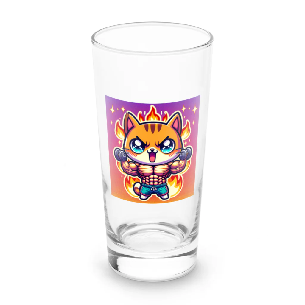 pikapikaの情熱ネコマッチョ Long Sized Water Glass :front