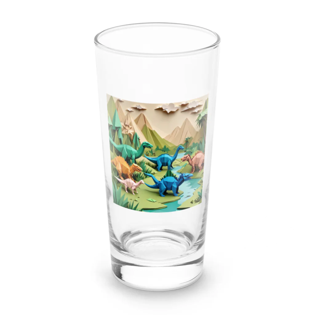 OTIRUBUTUBUTUの折り紙でザウルス Long Sized Water Glass :front