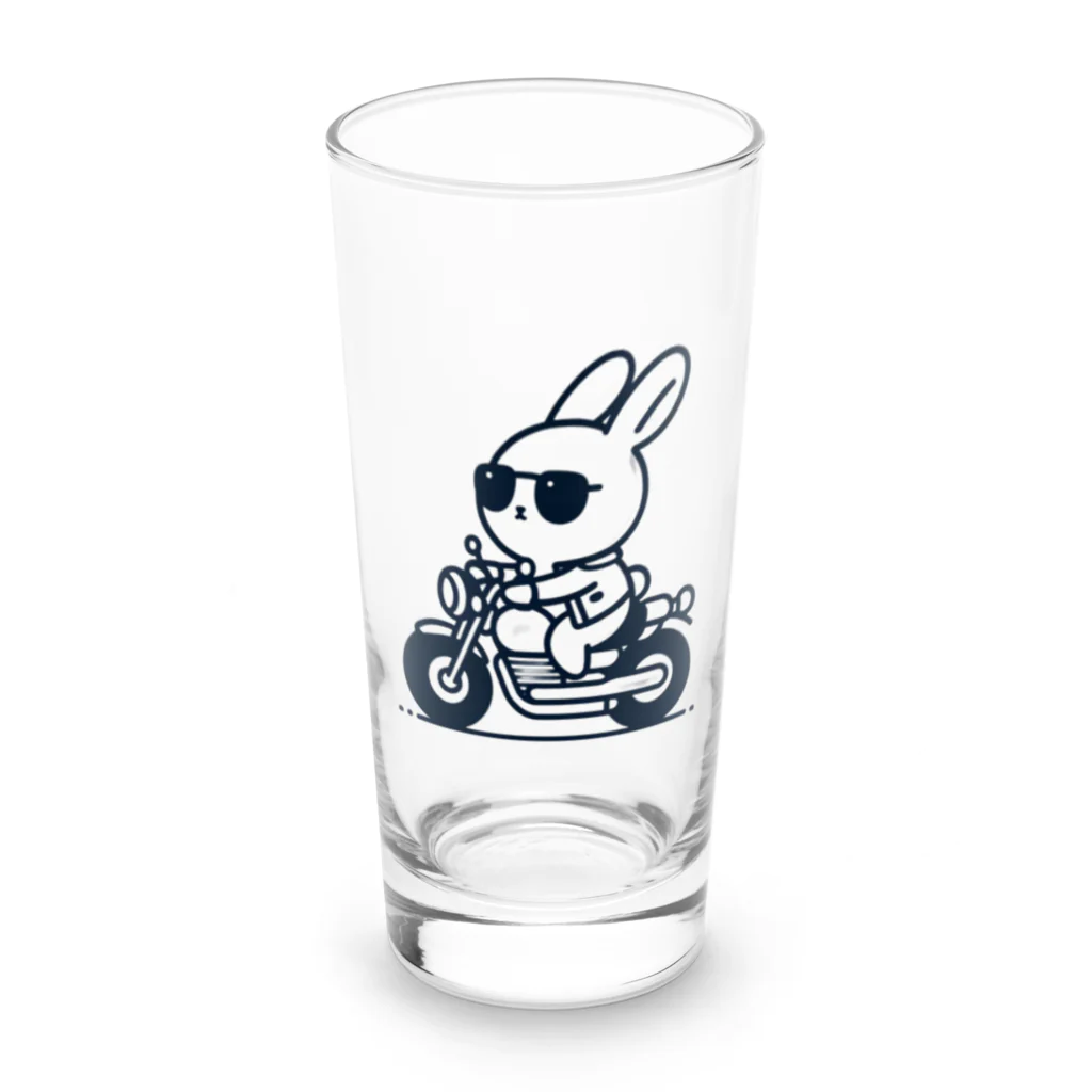 BOSATUのバイクに乗ったうさぎ Long Sized Water Glass :front