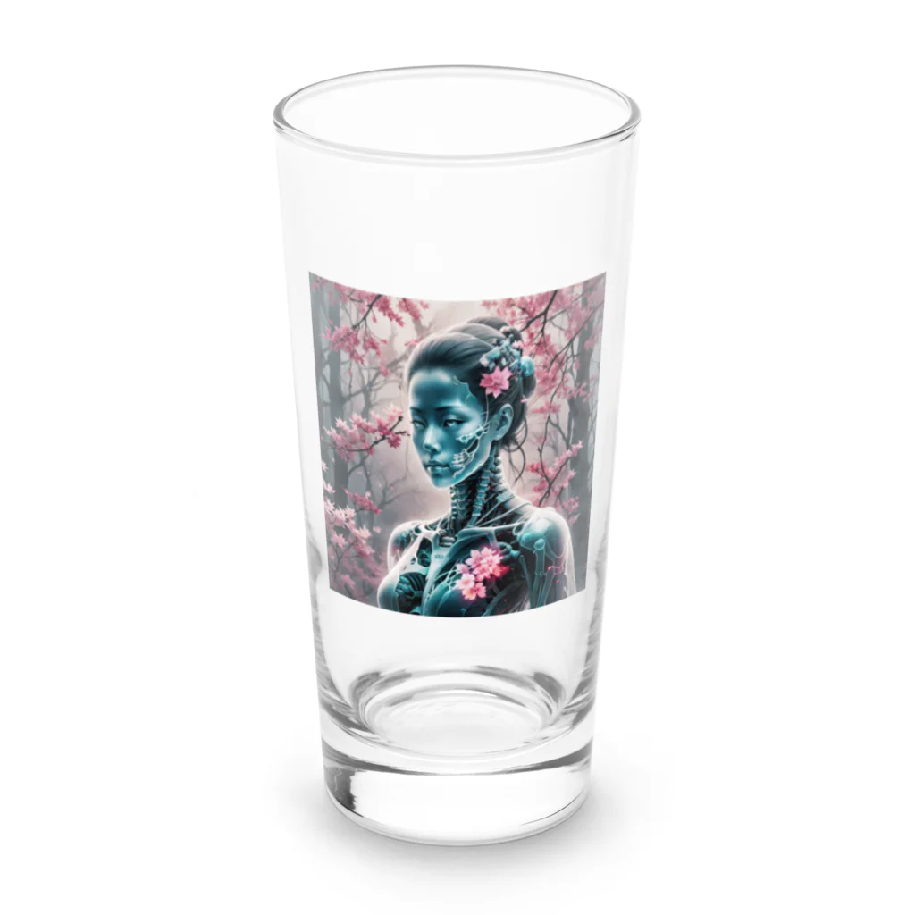 AI妖怪大図鑑のレントゲン妖怪　X女（ばつおんな） Long Sized Water Glass :front