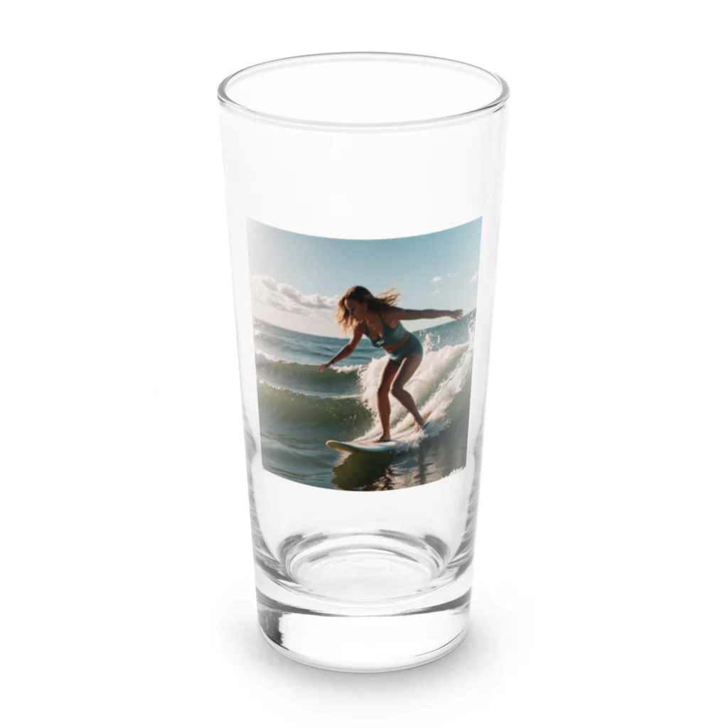 NOAのサーフィン美女 Long Sized Water Glass :front