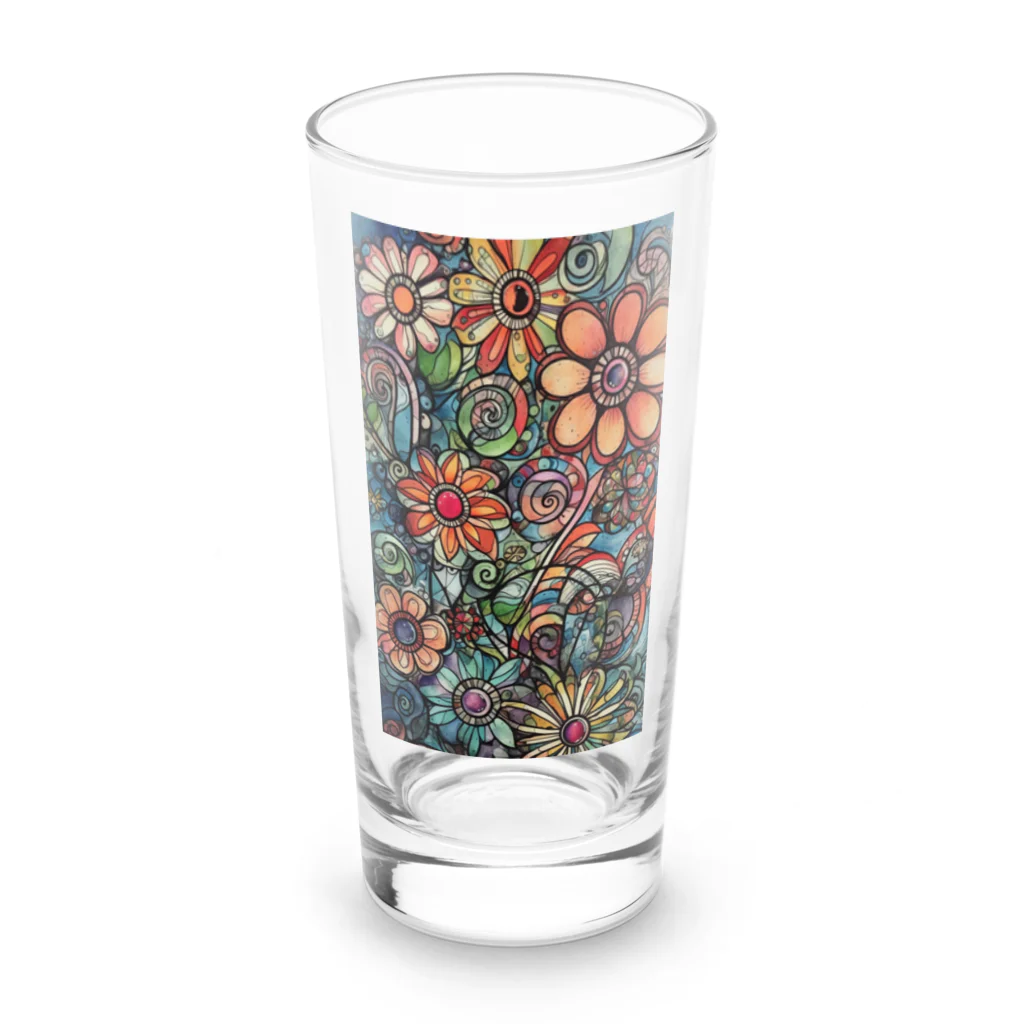 癒し屋（iyashiya）のFlowers１ Long Sized Water Glass :front