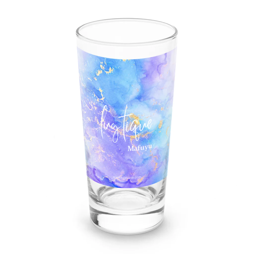 Mafuyuの手描きアートのルミナス手描き水彩画アート Long Sized Water Glass :front