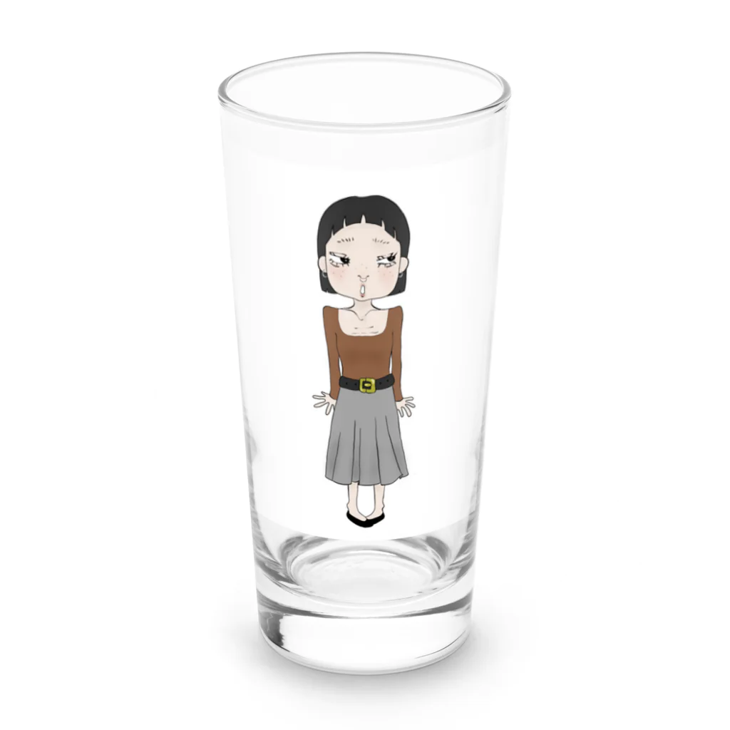 こけしのふてくされ Long Sized Water Glass :front