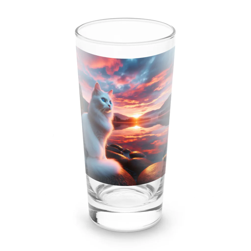 yos-1292583のねこニコばん Long Sized Water Glass :front