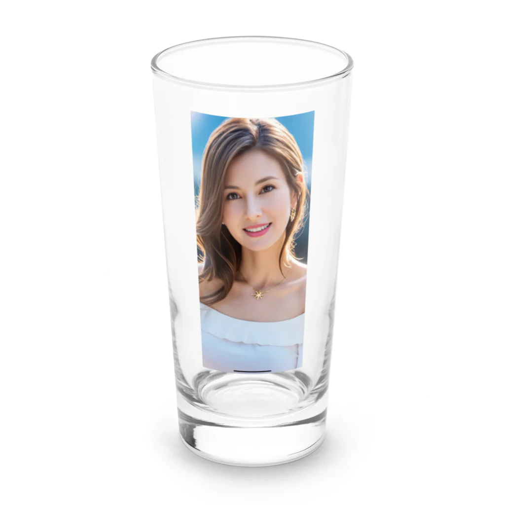 ももちゃん🍑のももちゃん🍑グッズ✨ Long Sized Water Glass :front