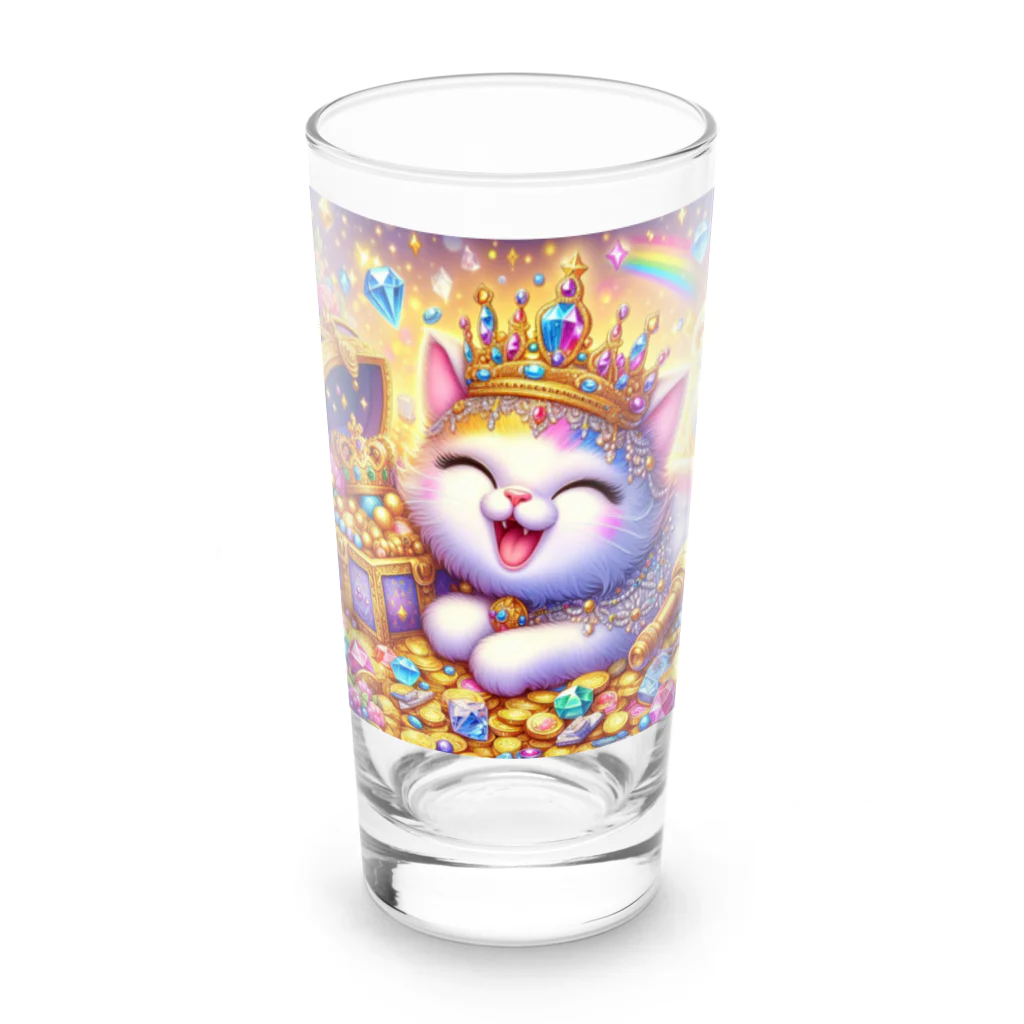 momoart8888の笑いが止まらない猫ちゃん🐈🩷 Long Sized Water Glass :front