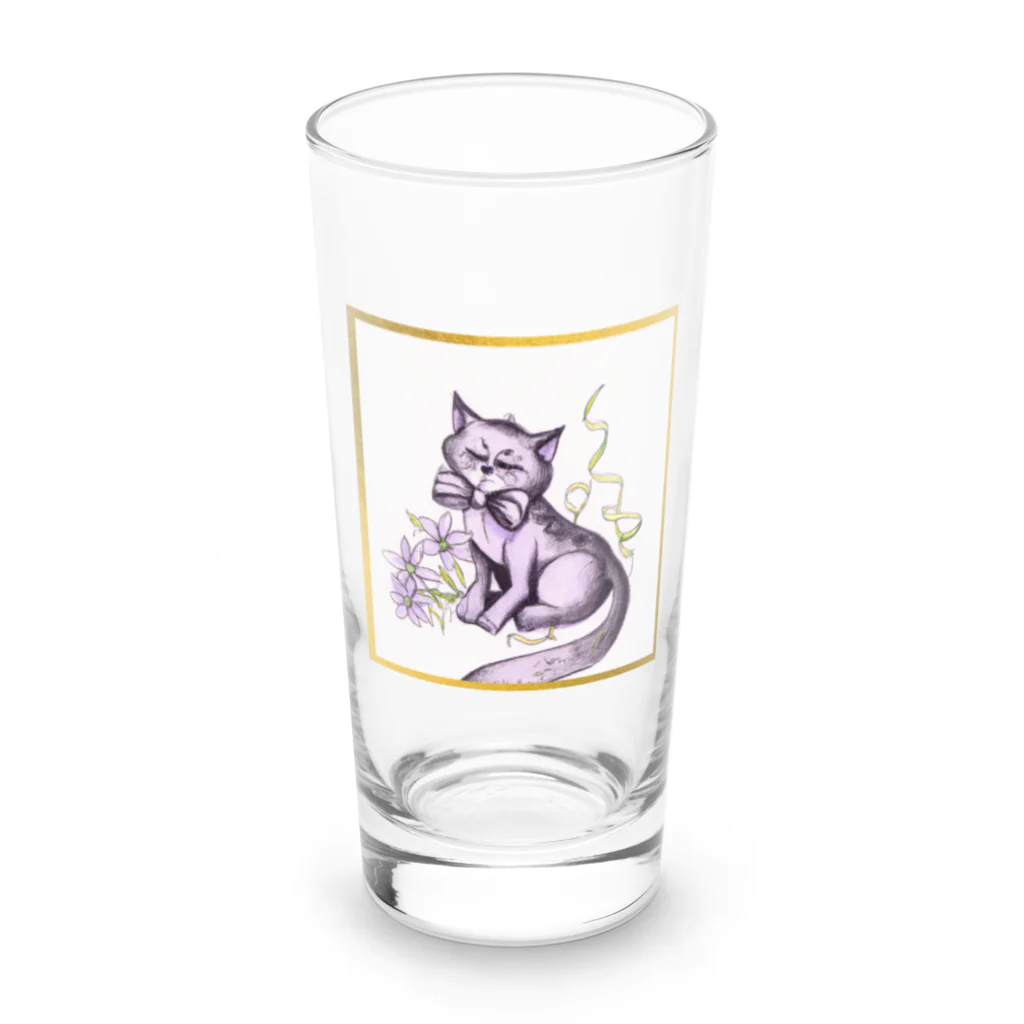roses-0531のすました猫 Long Sized Water Glass :front