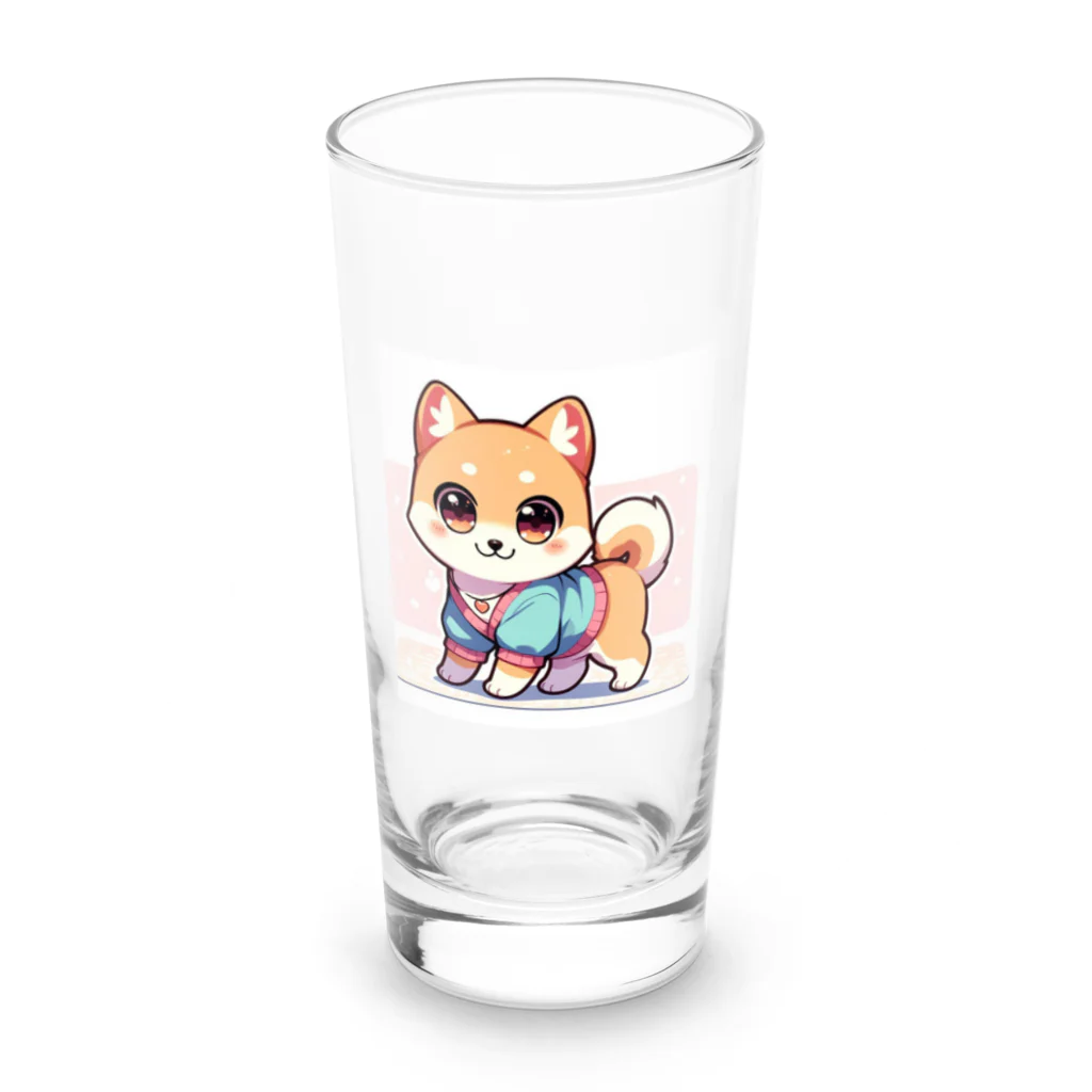 柴犬LOVEのキュートな柴犬キャラクターのマスコット Long Sized Water Glass :front