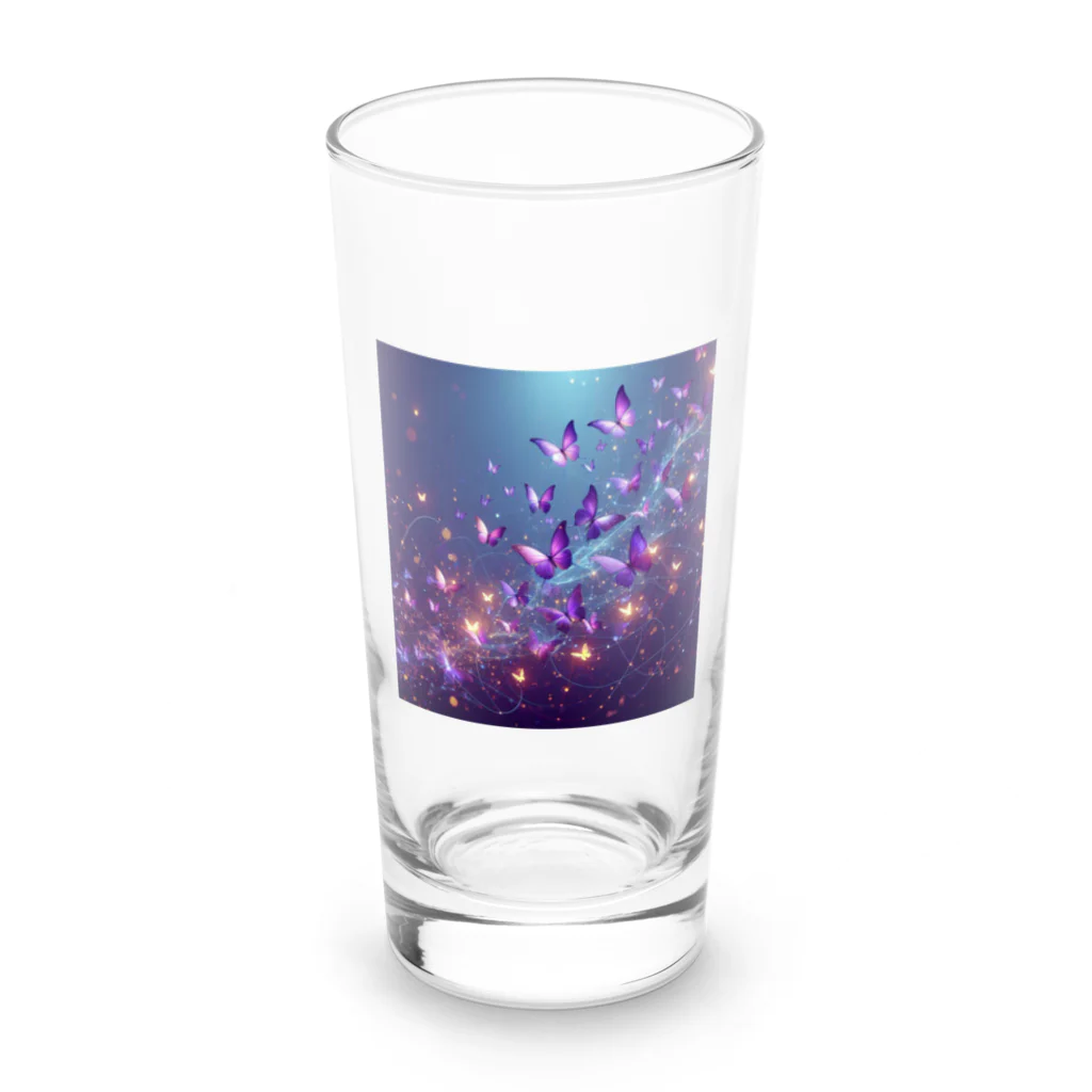 Hojo_Gorozaemonの紫蝶・壱 Long Sized Water Glass :front