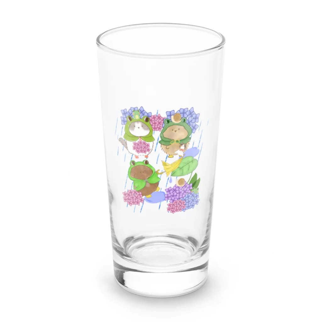 せとのお店屋さんの6月　土砂降りの日 Long Sized Water Glass :front