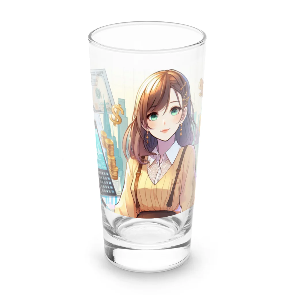 おっちゃんストアの美女投資家 Long Sized Water Glass :front