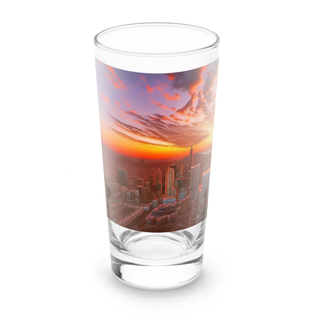 Rパンダ屋の「都会風景」グッズ Long Sized Water Glass :front