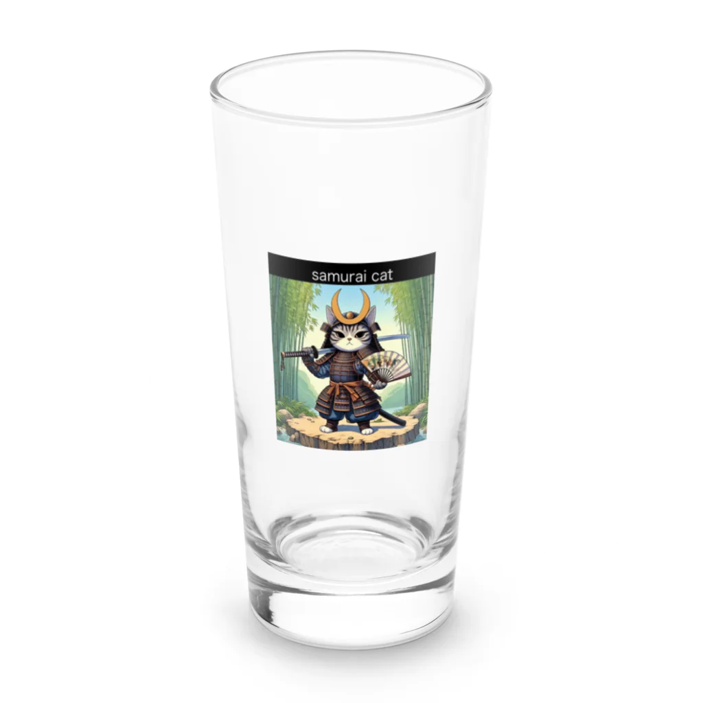 haneko222の甲冑猫太郎(かっちゅうねこたろう) Long Sized Water Glass :front