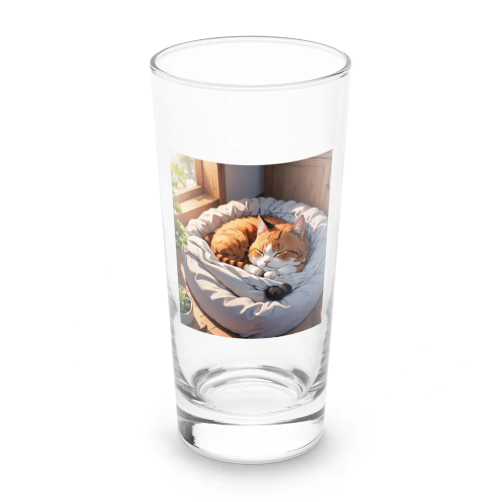 tonyの寝ている猫 Long Sized Water Glass :front