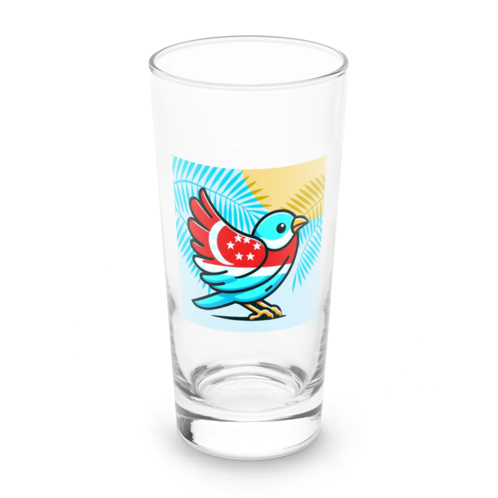 bugisショップの煌めくトロピカルバード🐦️ Long Sized Water Glass :front