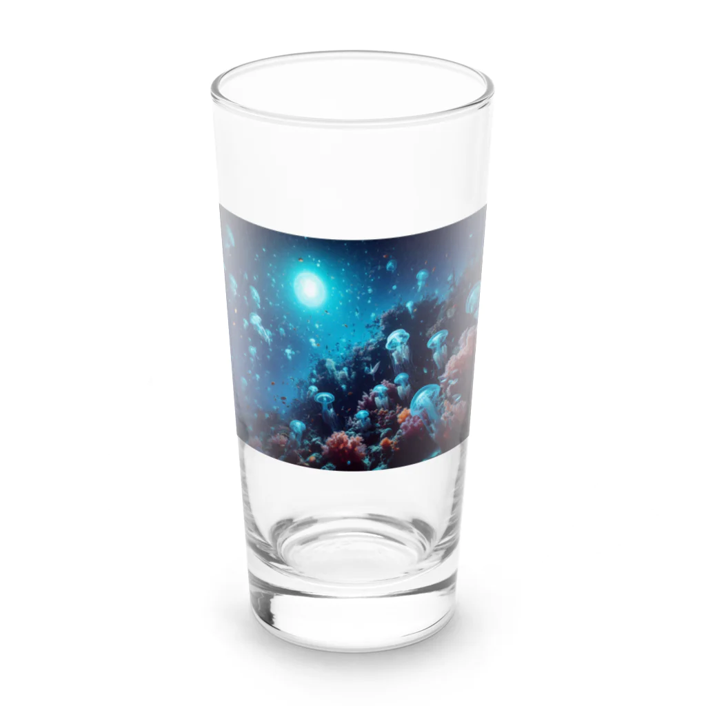 珊瑚の海月１ Long Sized Water Glass :front