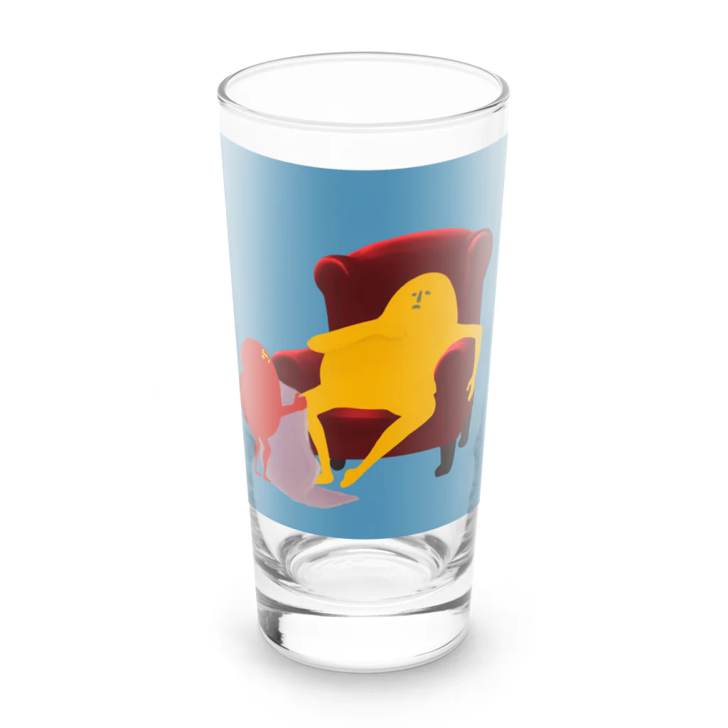 もじゃの店の寝落ちもじゃ Long Sized Water Glass :front