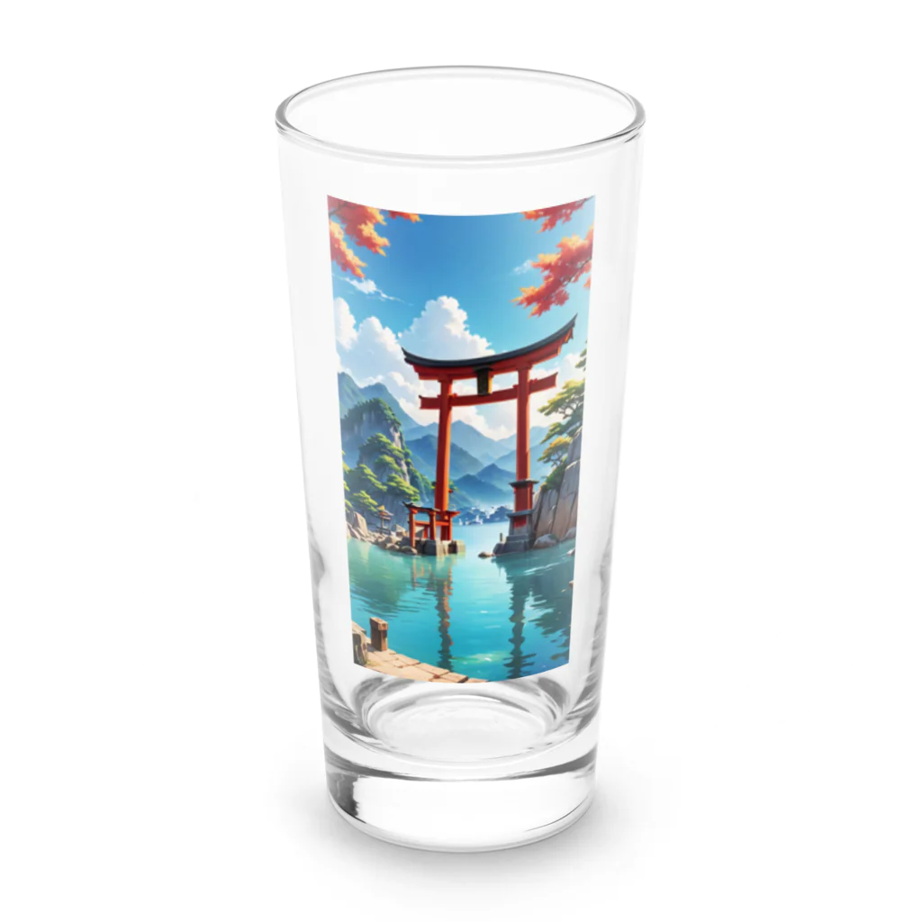 デザイン学科卒のItsItsukushima Shrine　厳島神社 Long Sized Water Glass :front