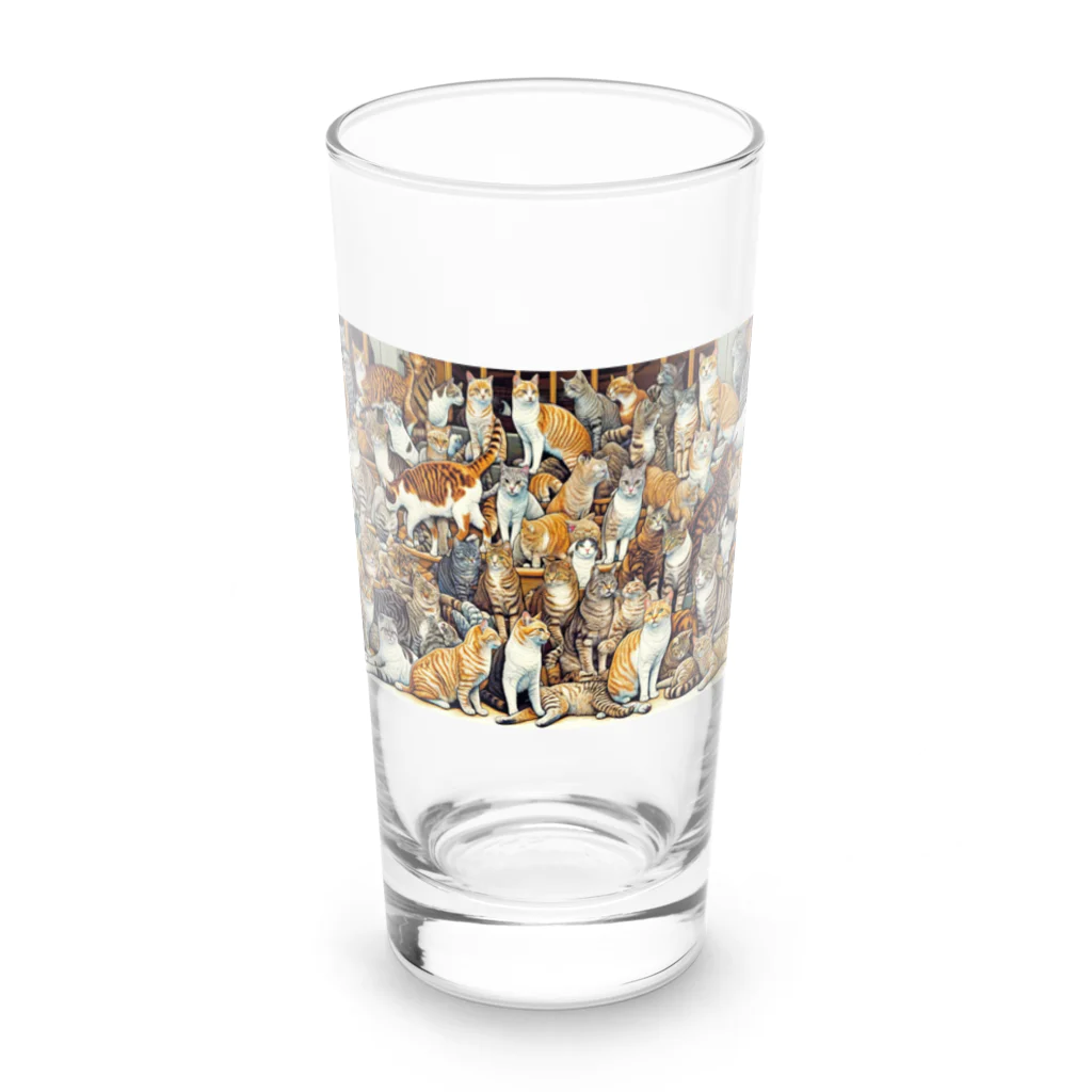 sgmujoの猫の大群 Long Sized Water Glass :front