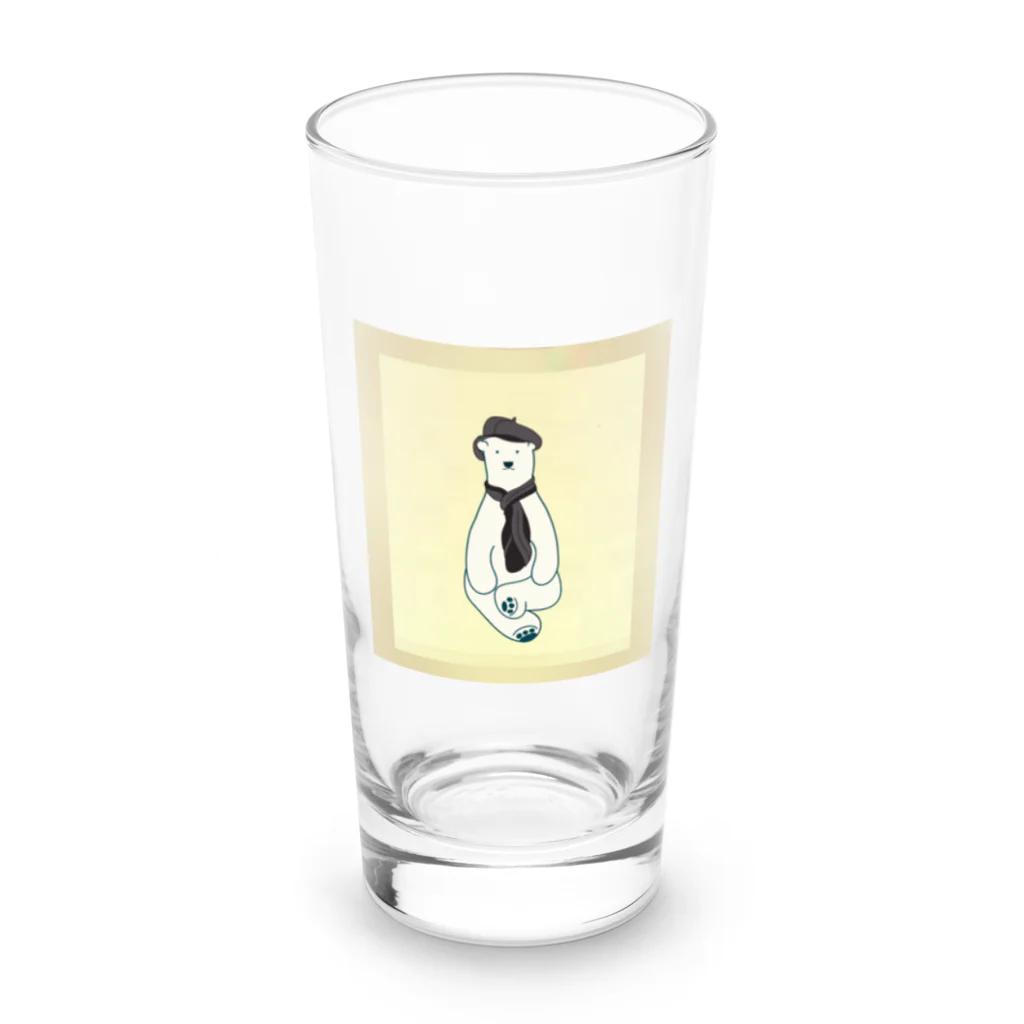 ほかほかしろくまのあったかざっかやのパリから帰ったしろくま店長 Long Sized Water Glass :front