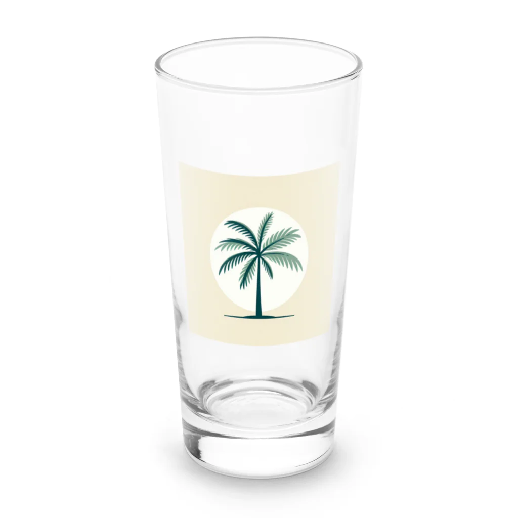 Ry-tのシンプル　ヤシ　ワンポイント　Tシャツ　シャツ　 Long Sized Water Glass :front