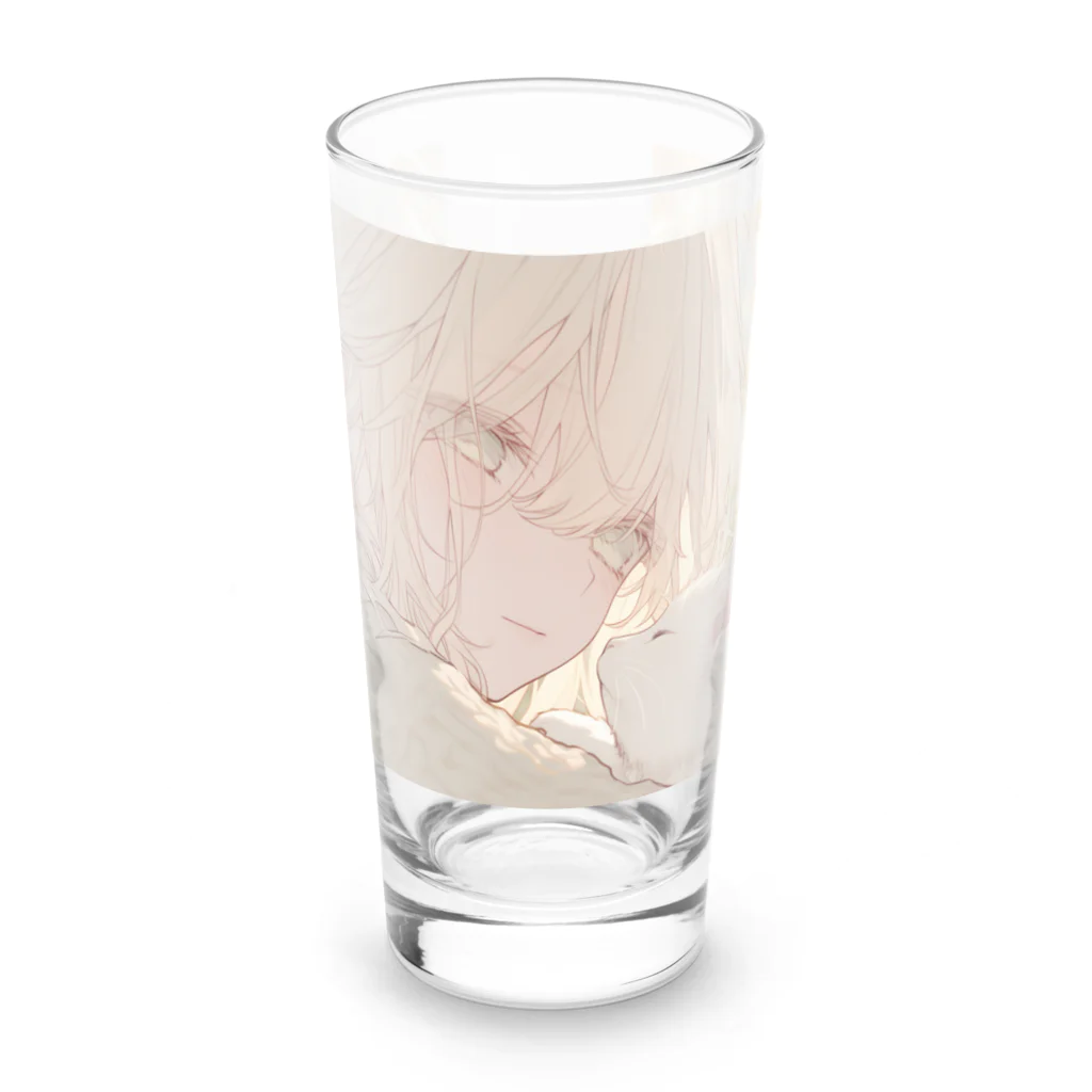 as -AIイラスト- の日向と白猫 Long Sized Water Glass :front