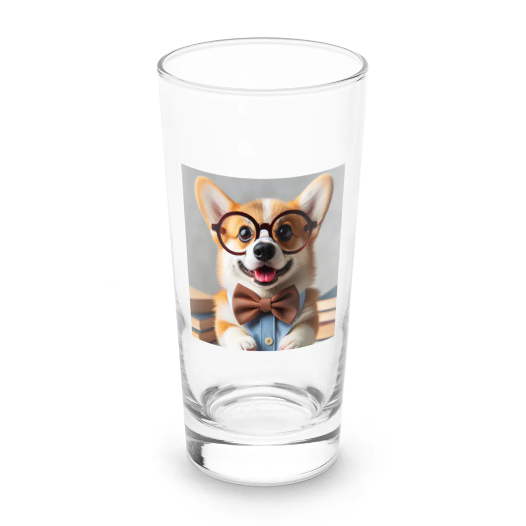 arakawork-01の物知りシリーズ　コーギー犬 Long Sized Water Glass :front