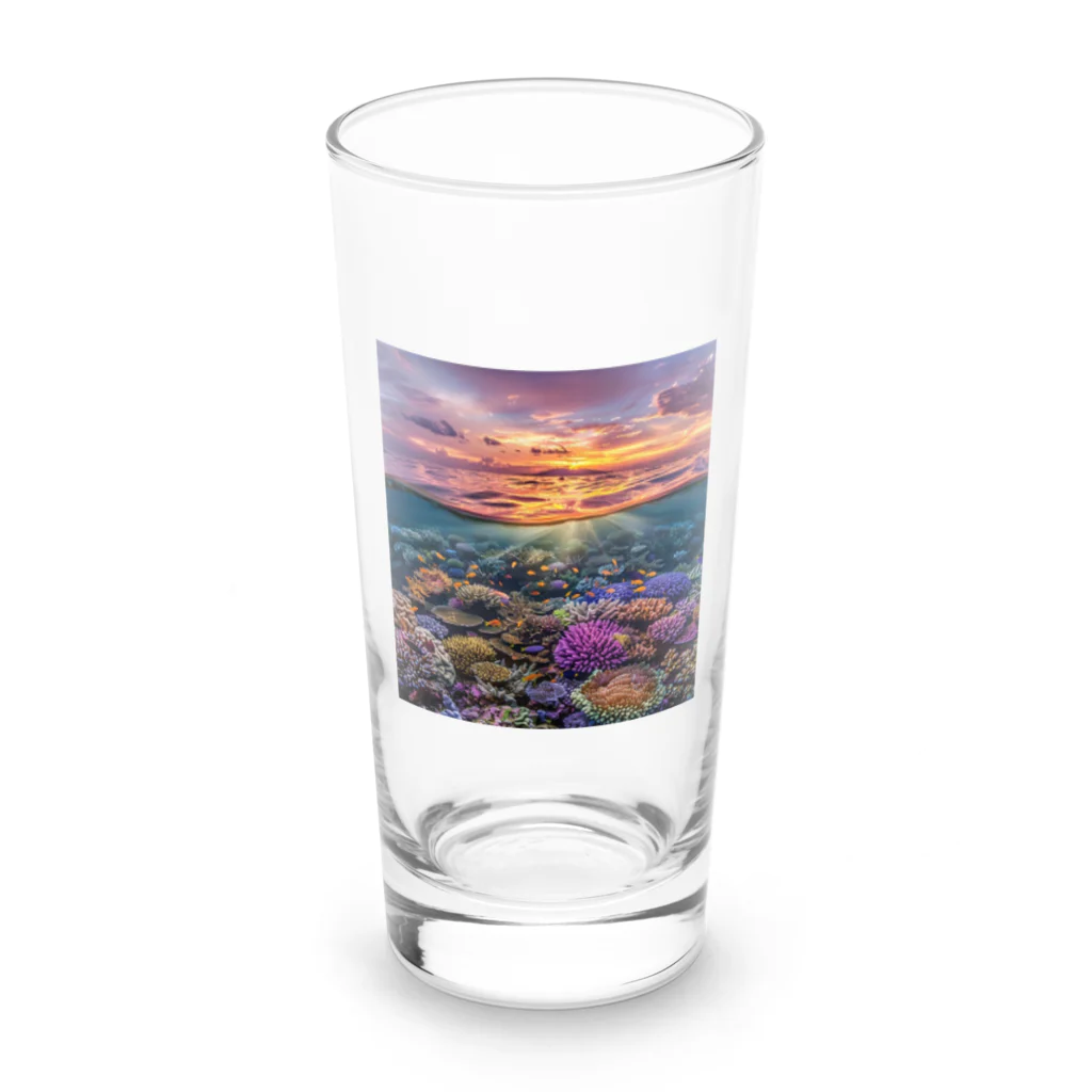 珊瑚の珊瑚礁 Long Sized Water Glass :front