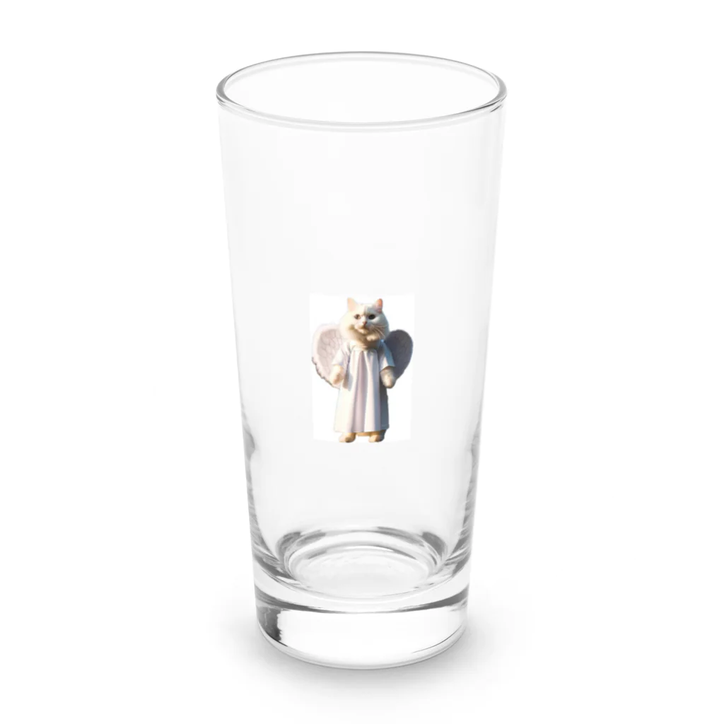 かわいい猫たちのかわいい天使の子猫と悪魔の子猫 Long Sized Water Glass :front