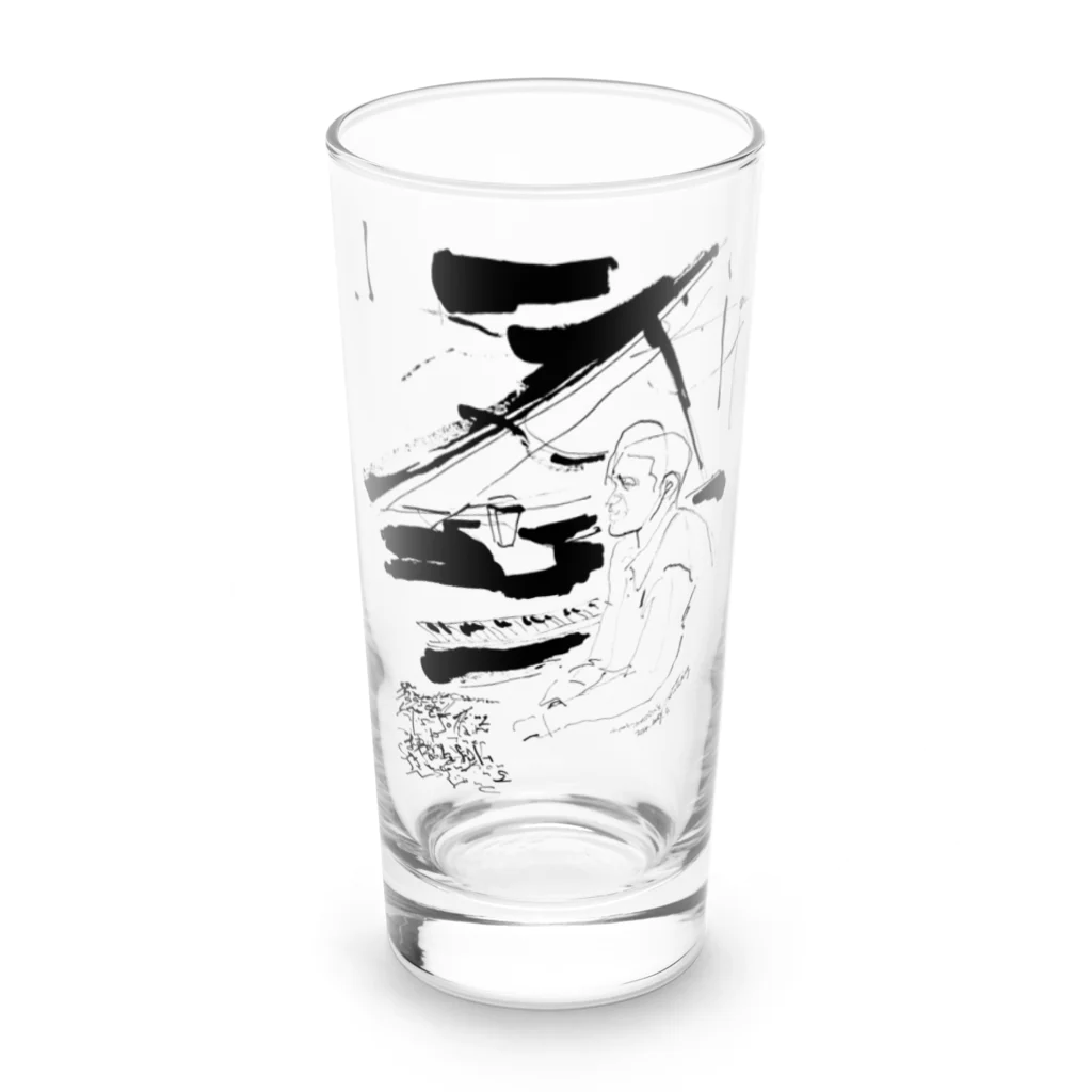 mm_jazz_dw (未定）のpianoman Long Sized Water Glass :front