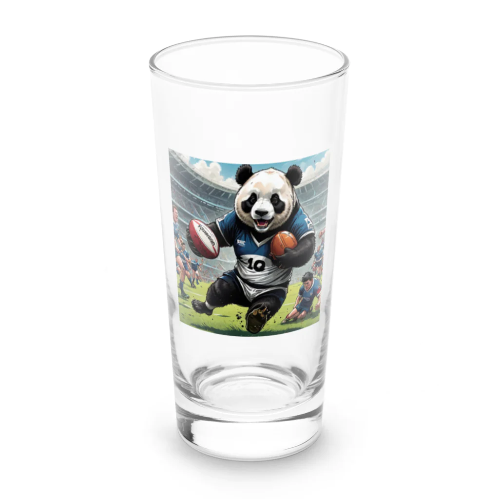 Panda Art Galleryのラグビーパンダ ロンググラス前面