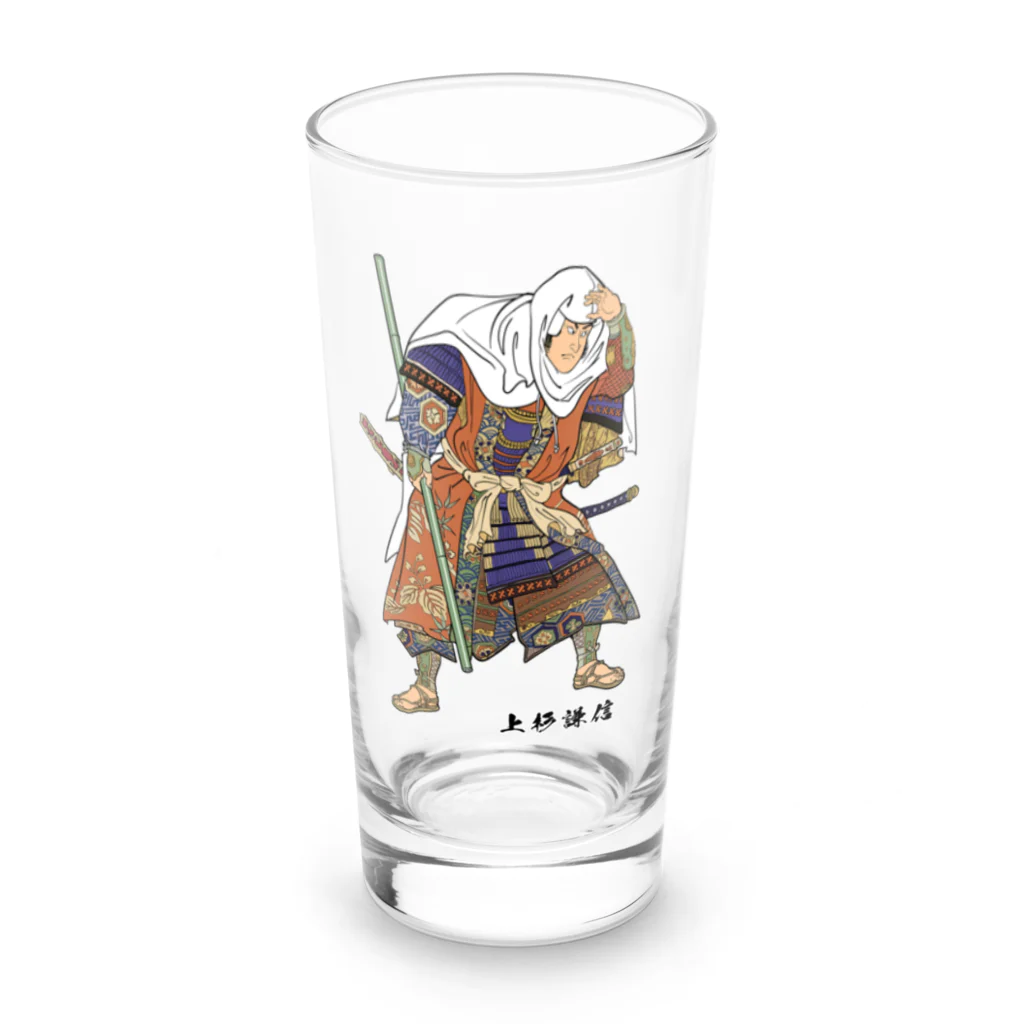 freehandの戦国武将・上杉謙信 Long Sized Water Glass :front