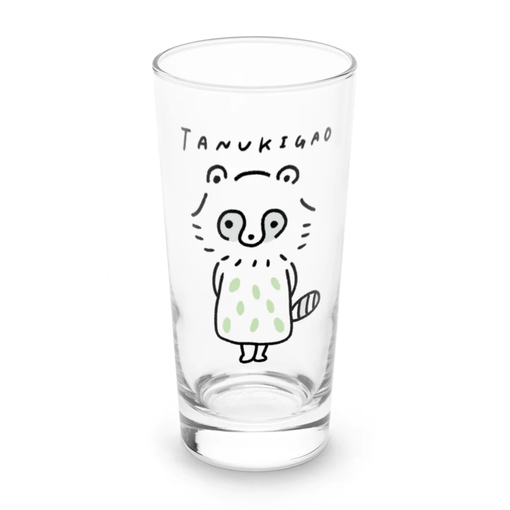 シナオカリオのたぬき顔 Long Sized Water Glass :front